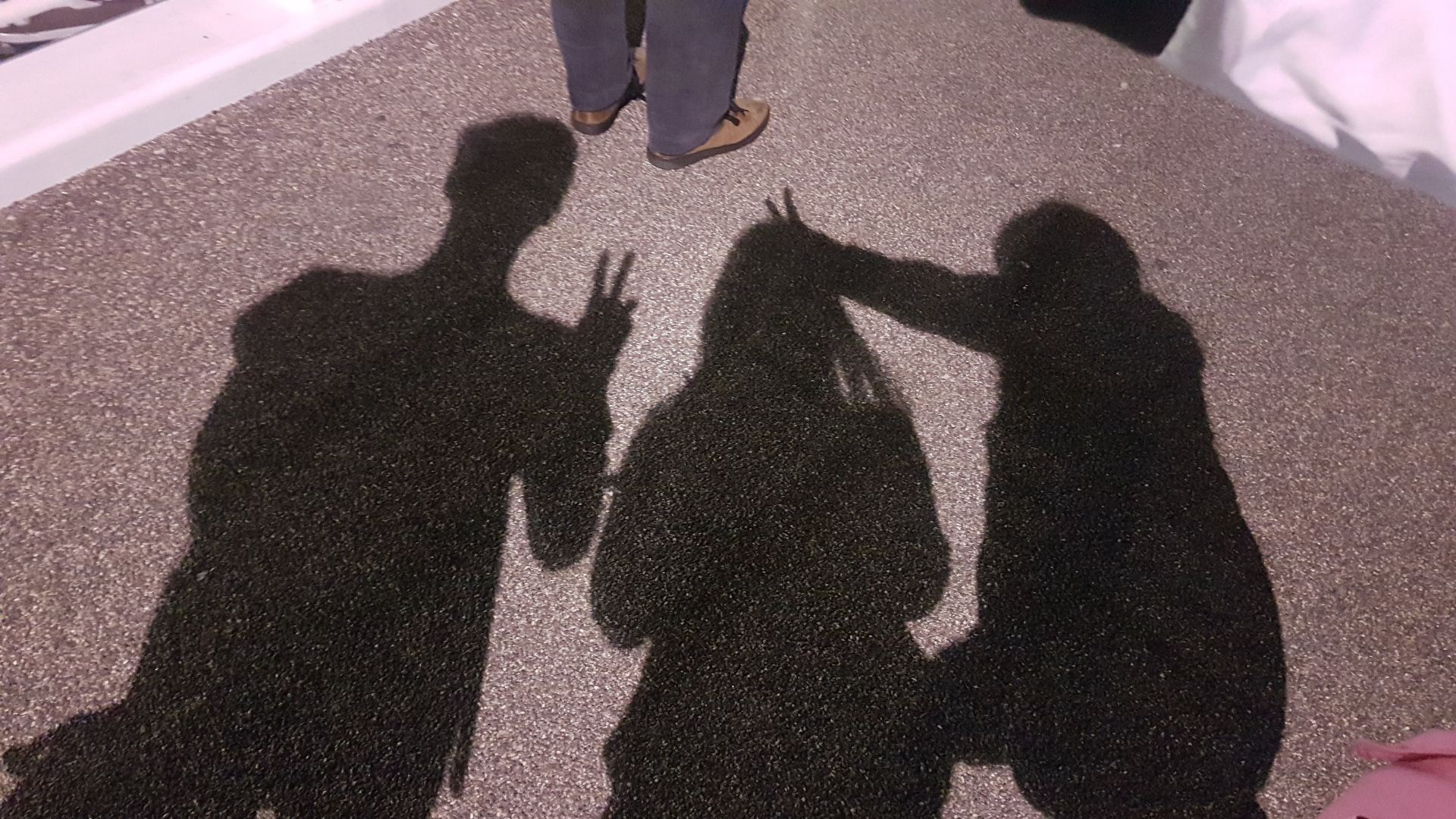 shadow of me and two friends