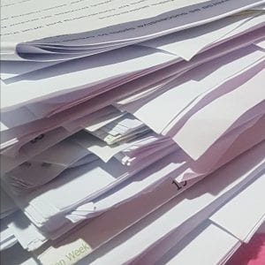 pile of notes